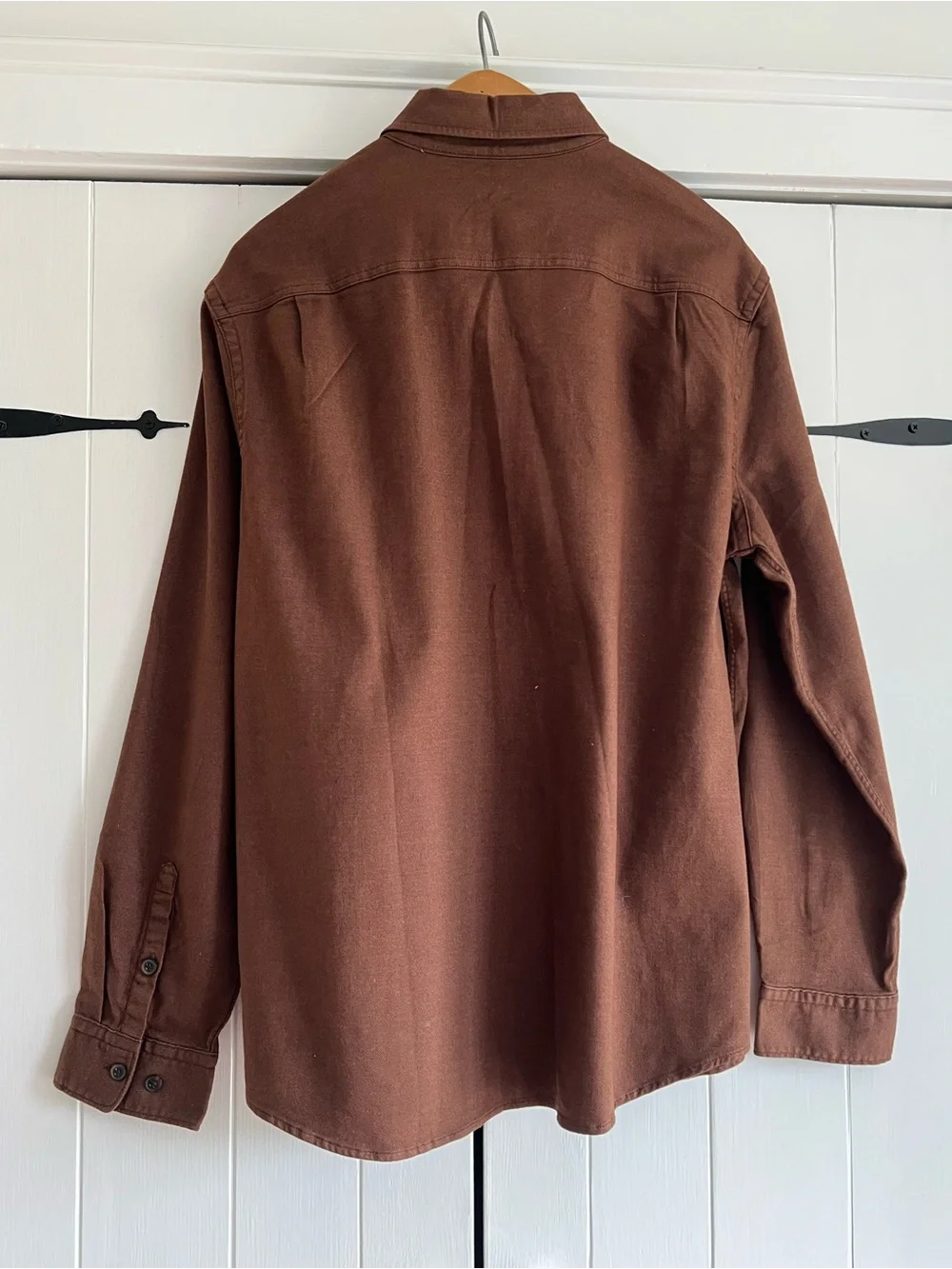 Express Men's Copper/Brown Button Front Shirt - Picture 4 of 6